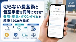 切らない長茎術と包茎手術は同時にできる？費用・効果・ダウンタイムを解説【2026年最新】
